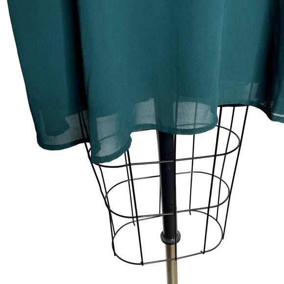 Lulus Exclusive! Tell Me Sleeveless Swing Mini Dress Forest Green size Small - Picture 9 of 11